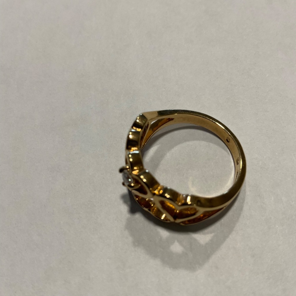 Heart Ring with a Diamond - Picture 11 of 12